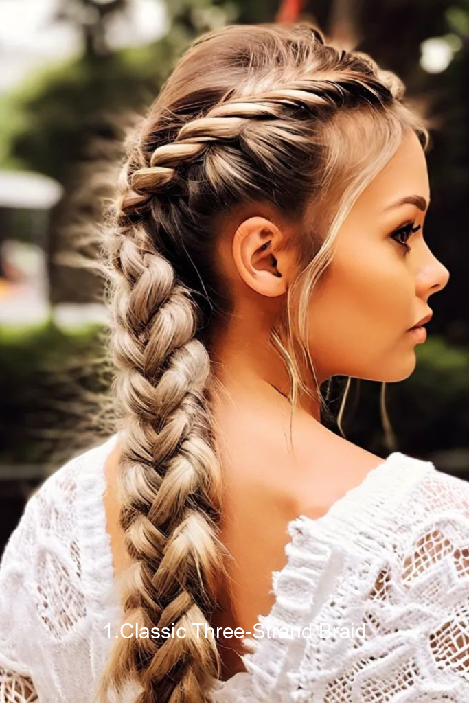 1.Classic Three-Strand Braid