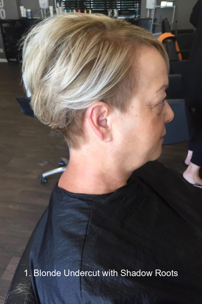 1. Blonde Undercut with Shadow Roots