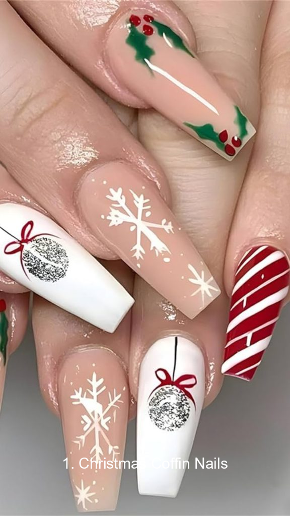 1. Christmas Coffin Nails