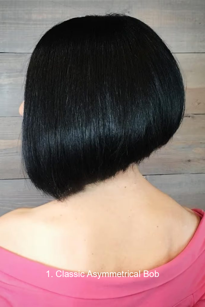 1. Classic Asymmetrical Bob