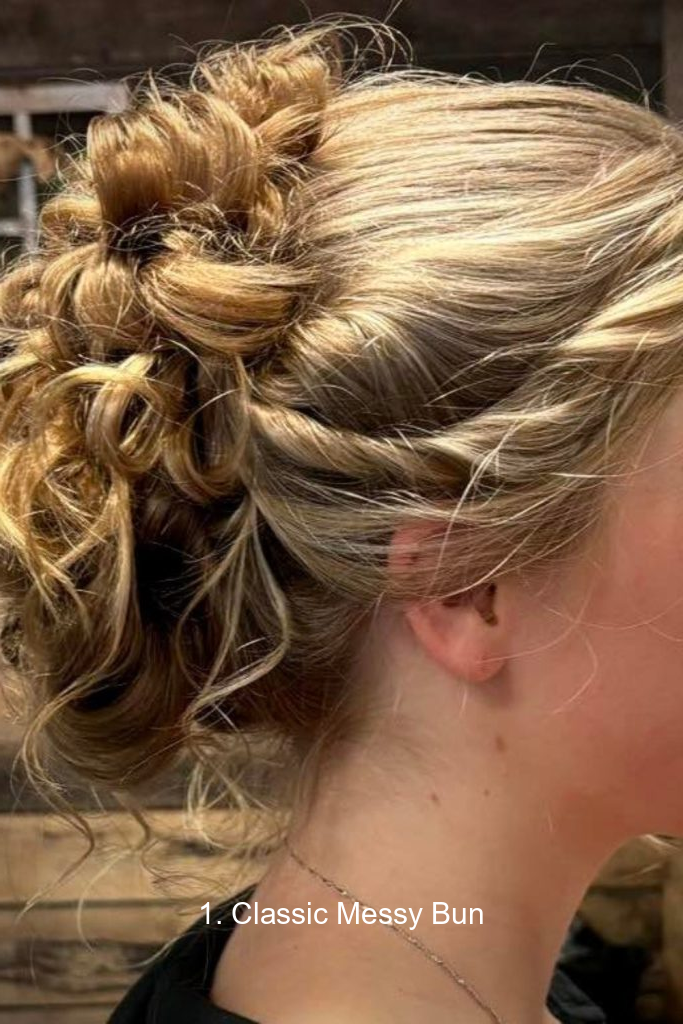 1. Classic Messy Bun