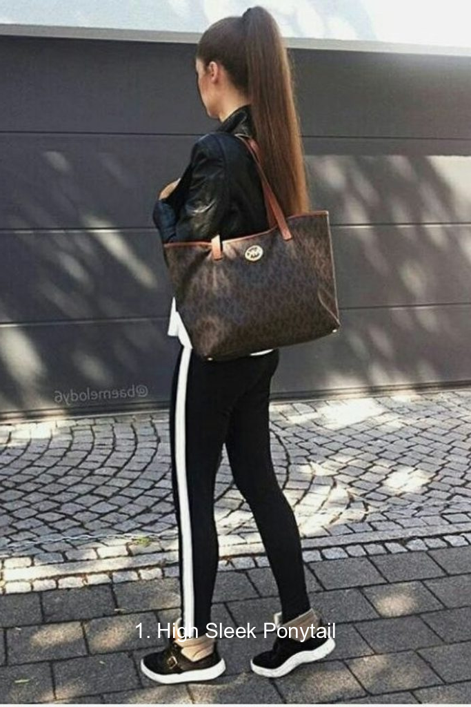 1. High Sleek Ponytail