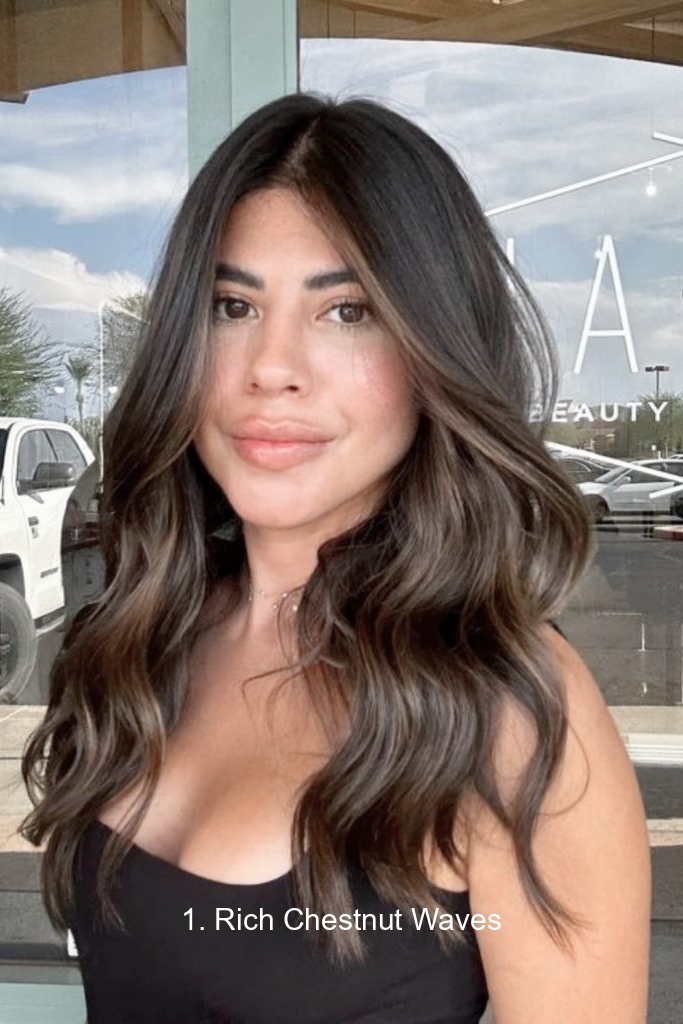 1. Rich Chestnut Waves