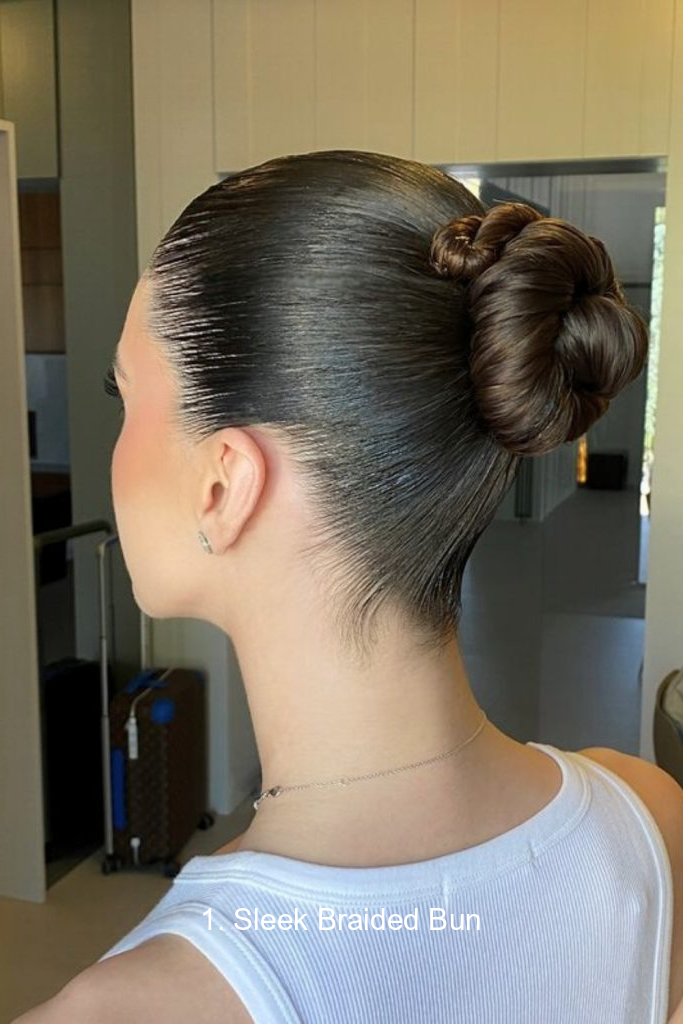1. Sleek Braided Bun