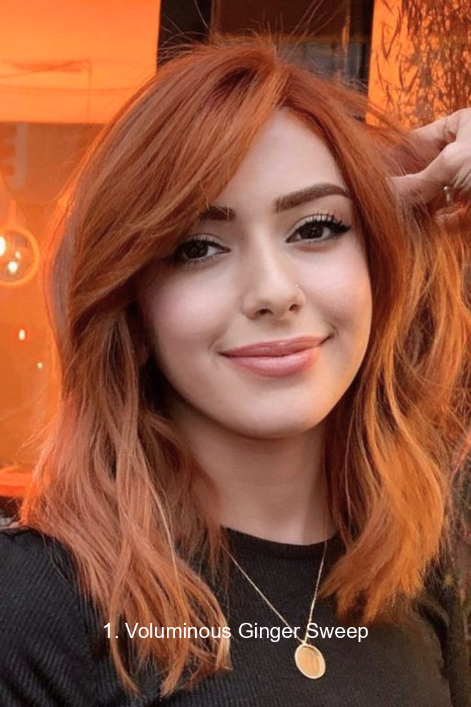 1. Voluminous Ginger Sweep