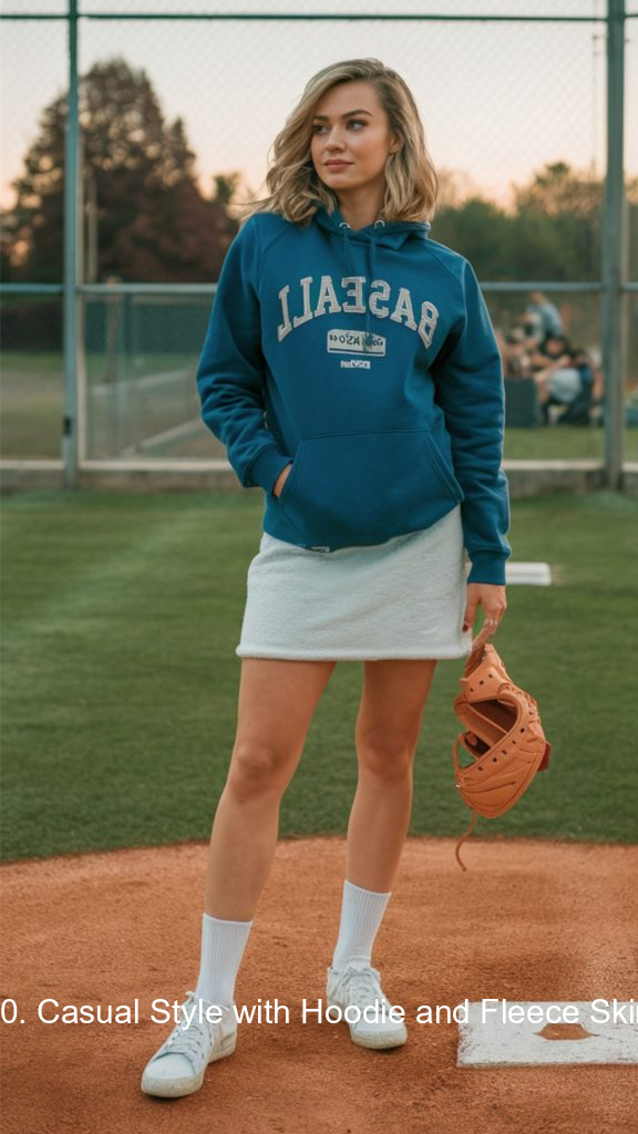 10. Casual Style with Hoodie and Fleece Skirt