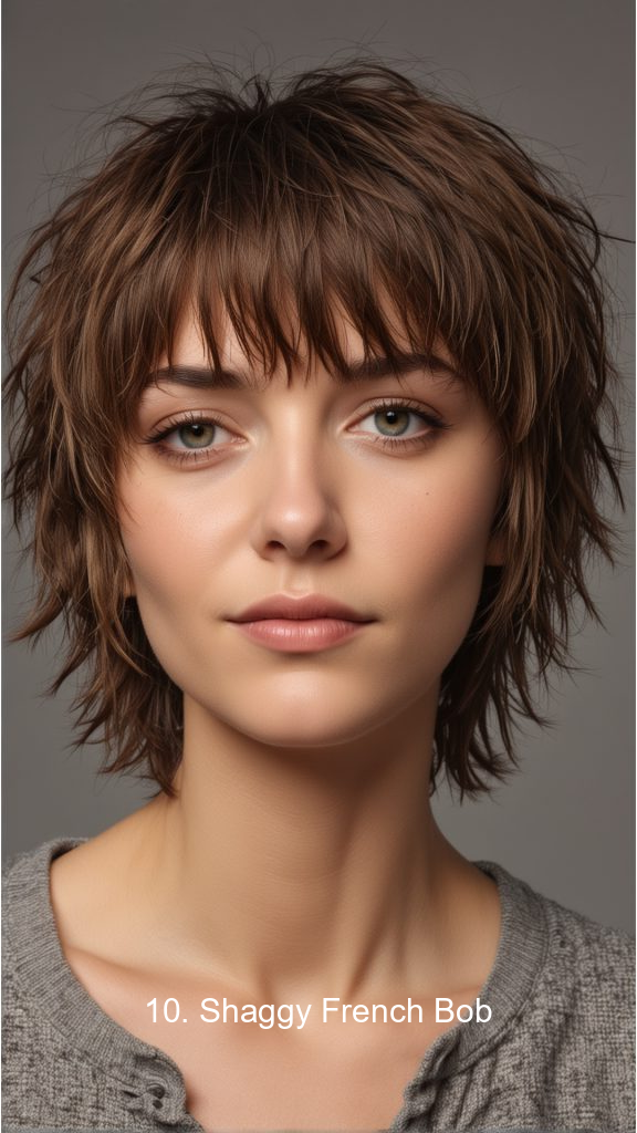 10. Shaggy French Bob
