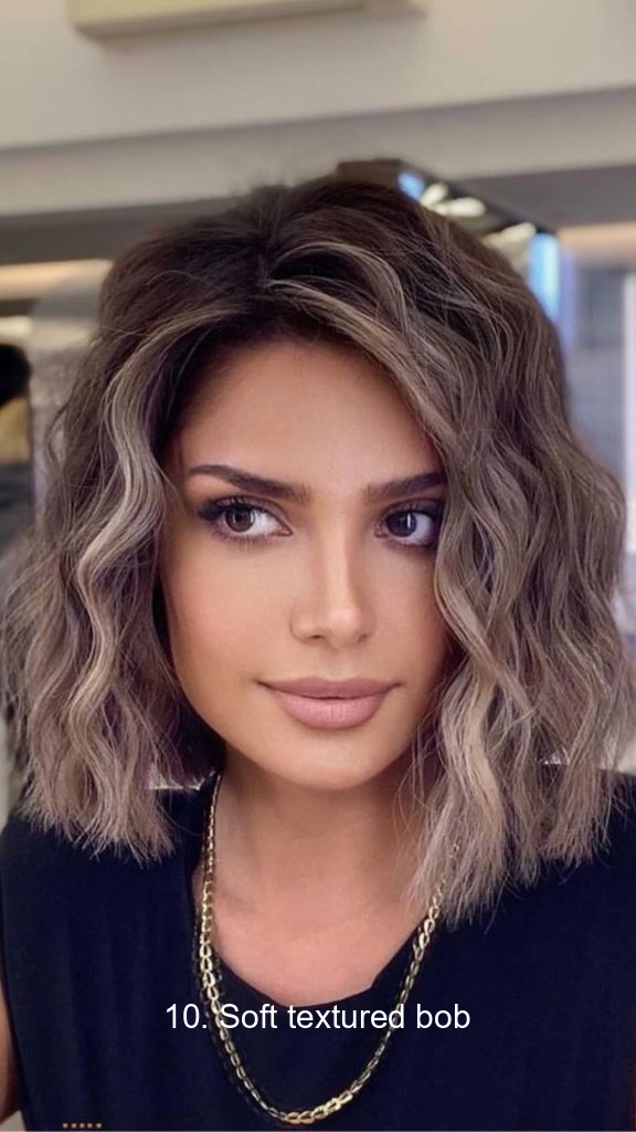 10. Soft textured bob