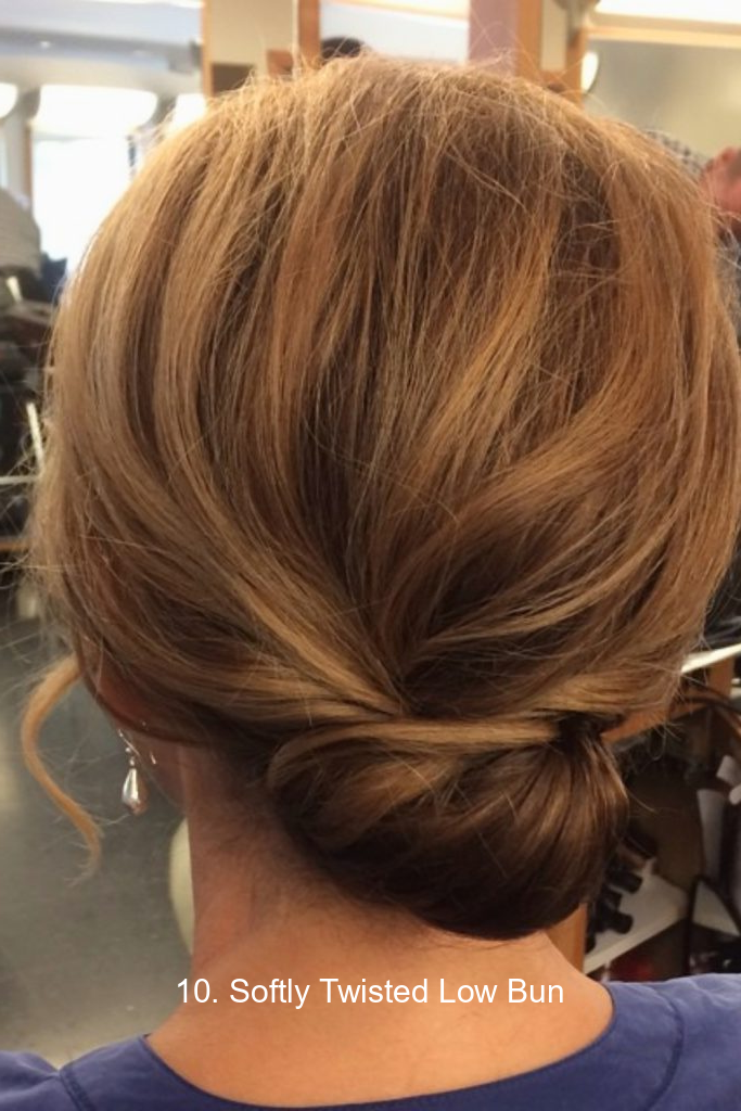10. Softly Twisted Low Bun