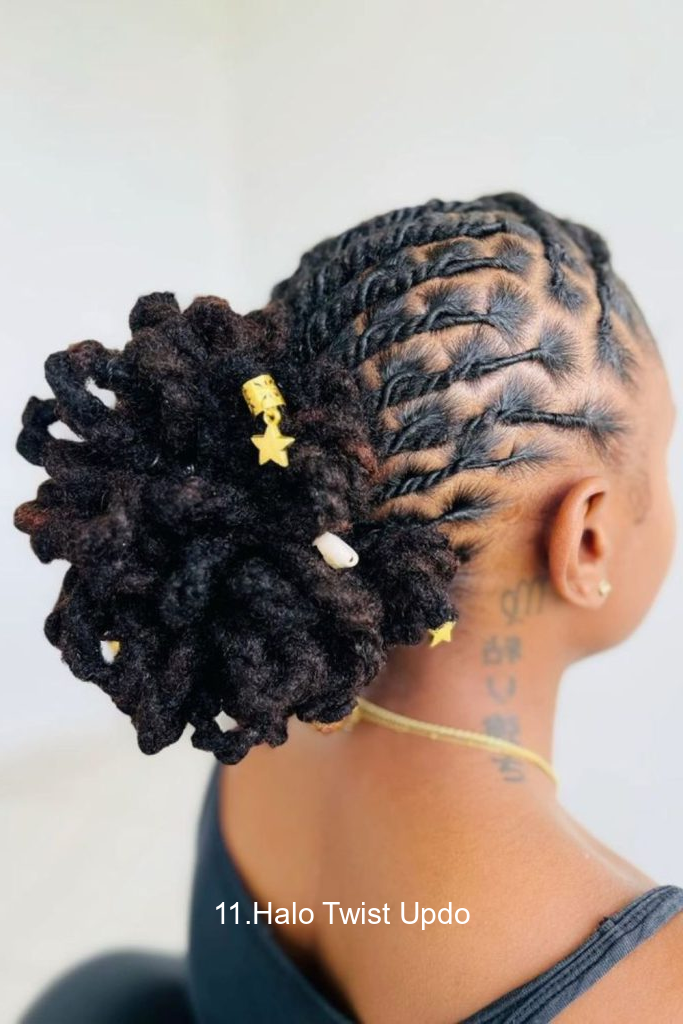 11.Halo Twist Updo