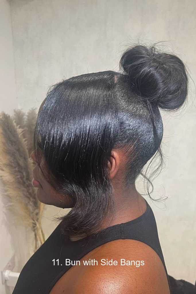 11. Bun with Side Bangs