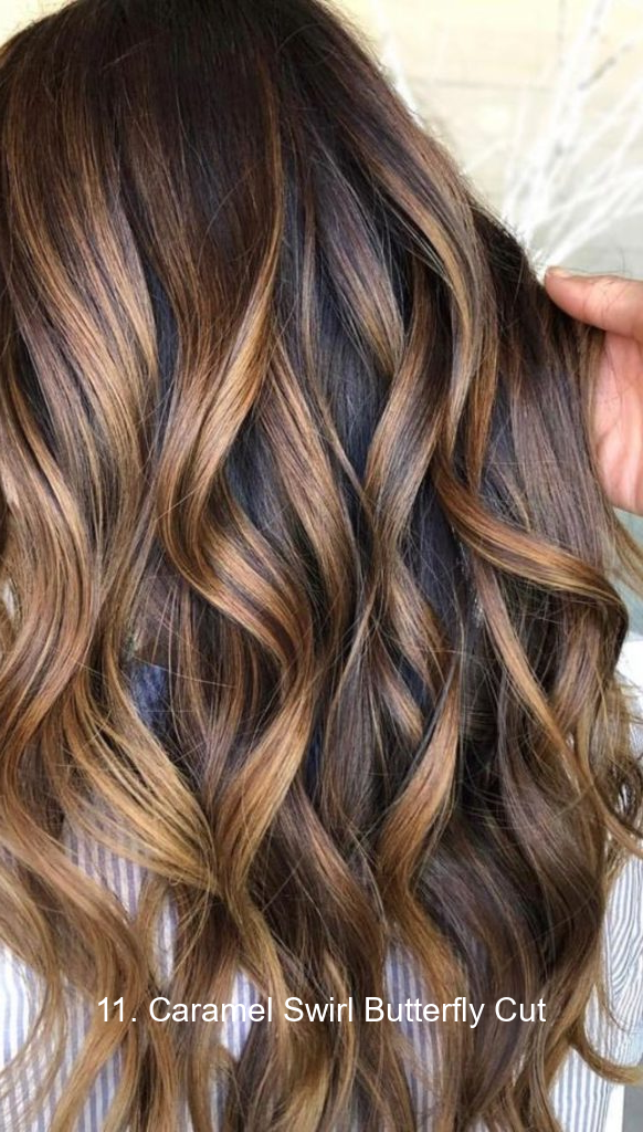 11. Caramel Swirl Butterfly Cut