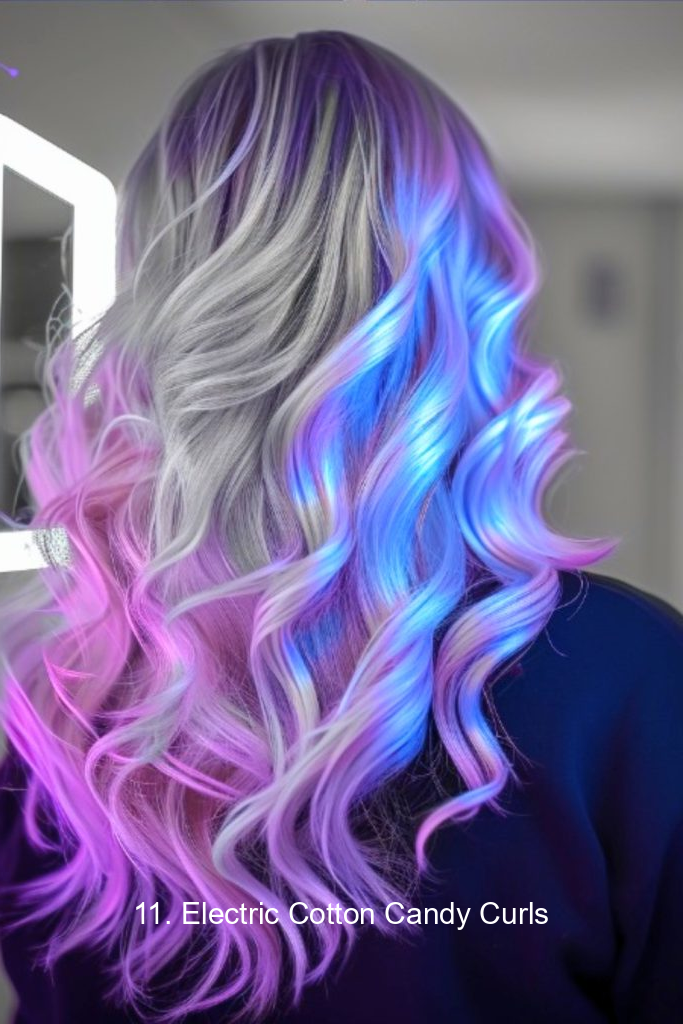 11. Electric Cotton Candy Curls
