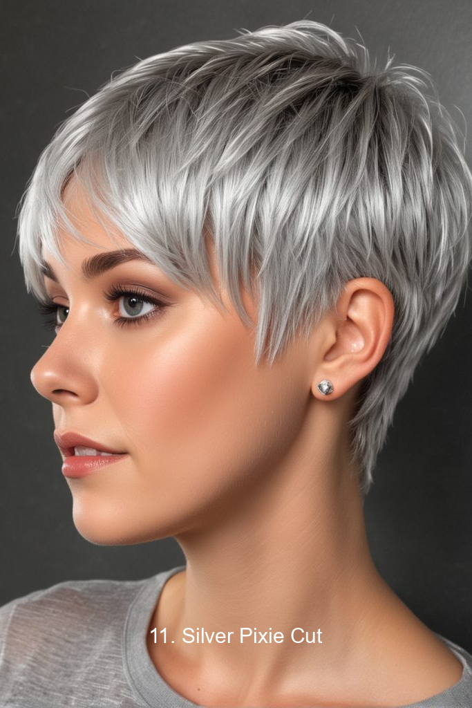 11. Silver Pixie Cut