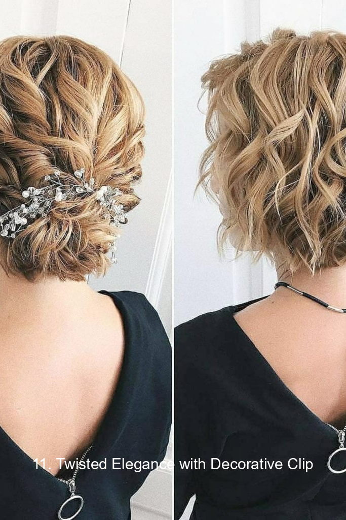 11. Twisted Elegance with Decorative Clip