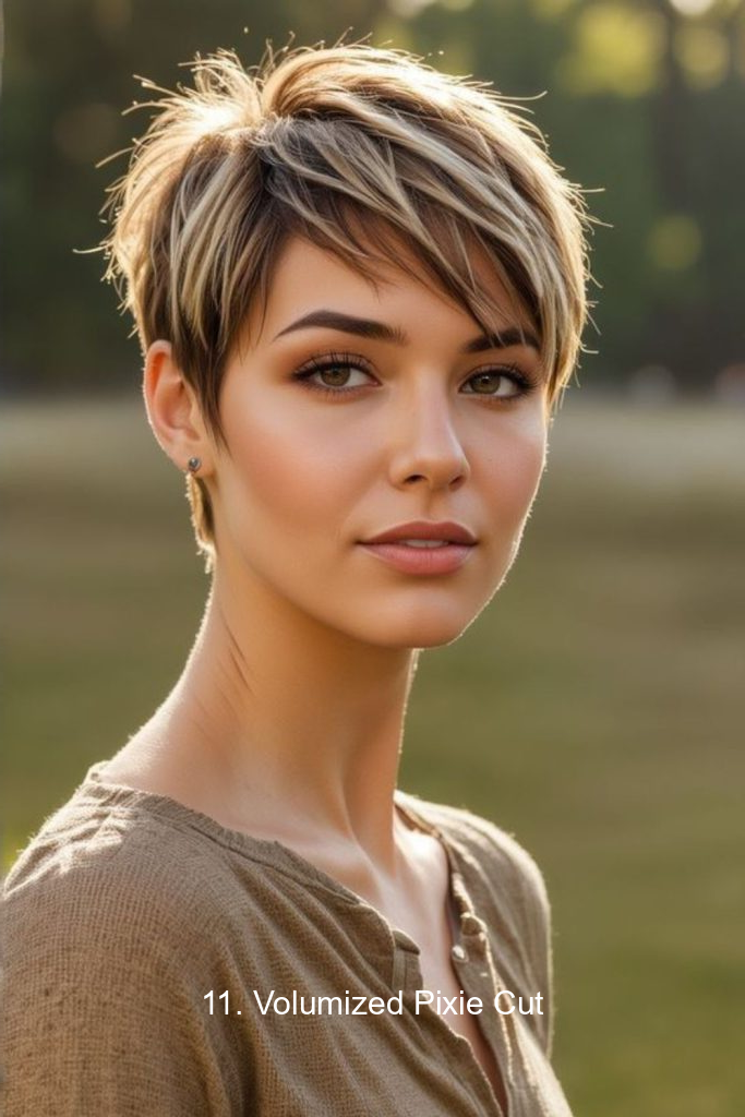 11. Volumized Pixie Cut