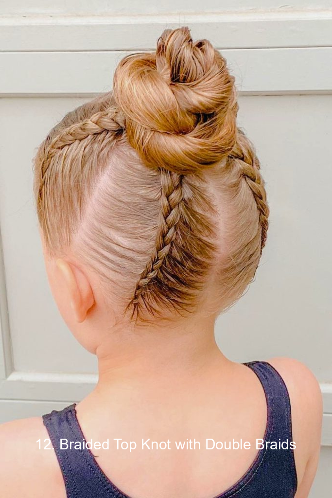 12. Braided Top Knot with Double Braids