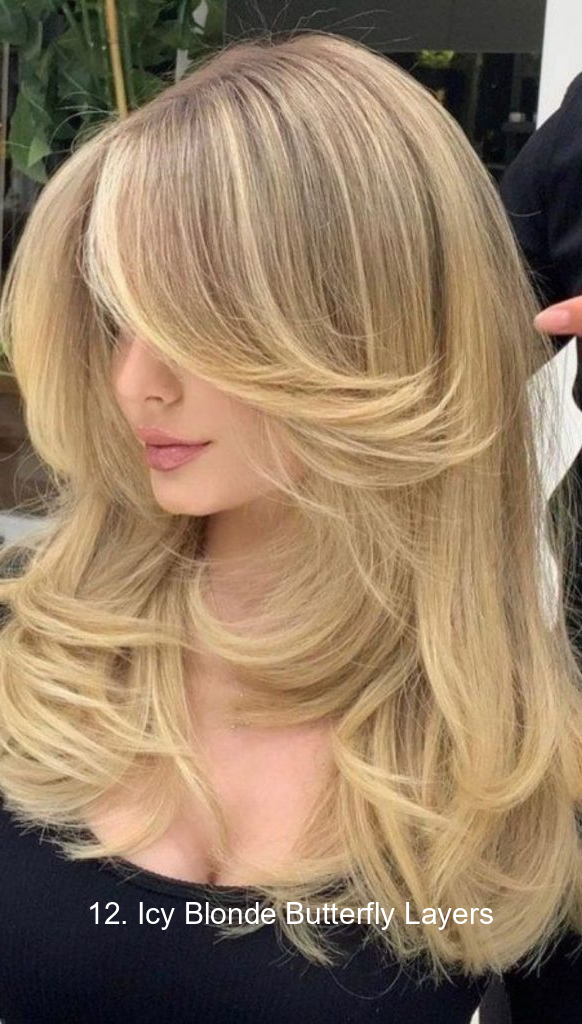 12. Icy Blonde Butterfly Layers