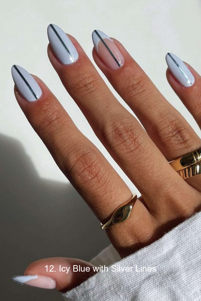 12. Icy Blue with Silver Lines