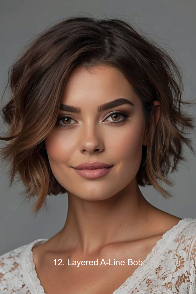 12. Layered A-Line Bob