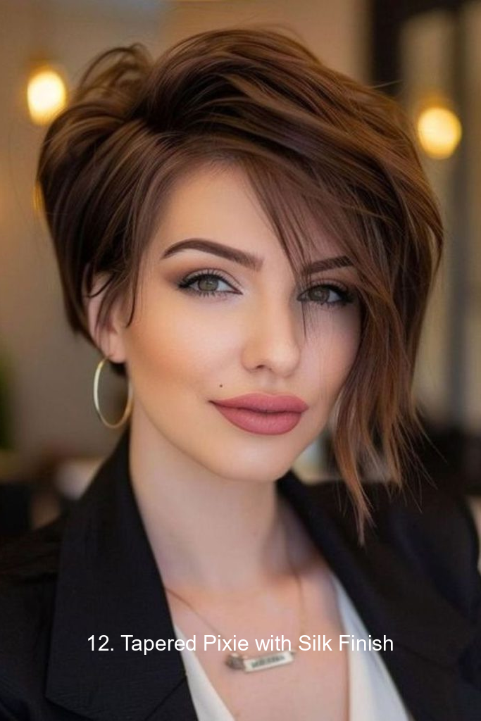 12. Tapered Pixie with Silk Finish