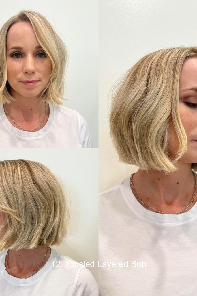 12. Tousled Layered Bob