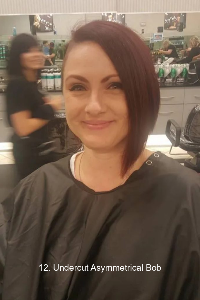 12. Undercut Asymmetrical Bob