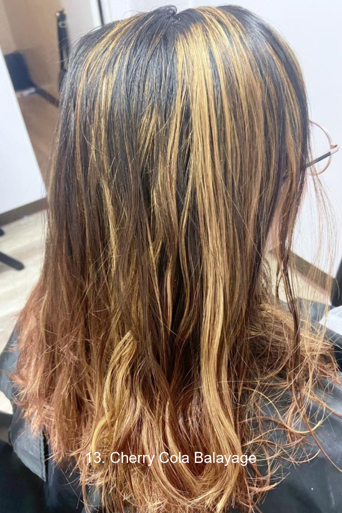 13. Cherry Cola Balayage
