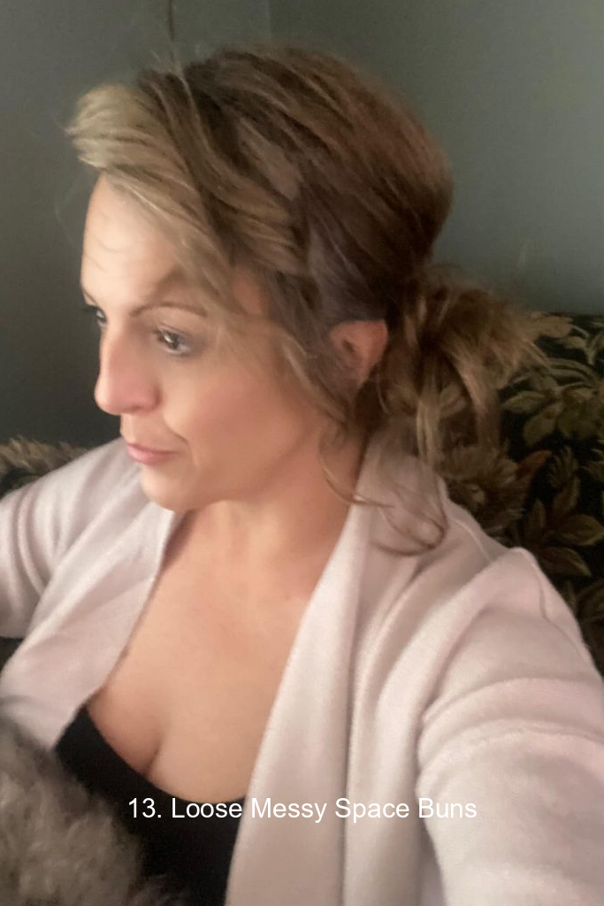13. Loose Messy Space Buns