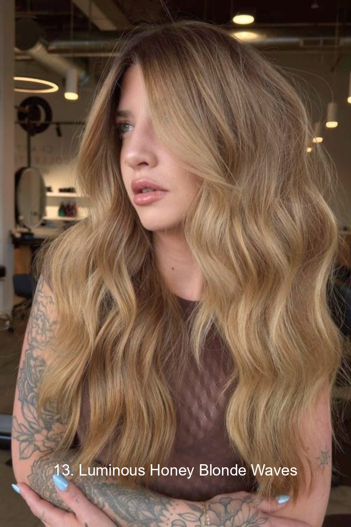 13. Luminous Honey Blonde Waves