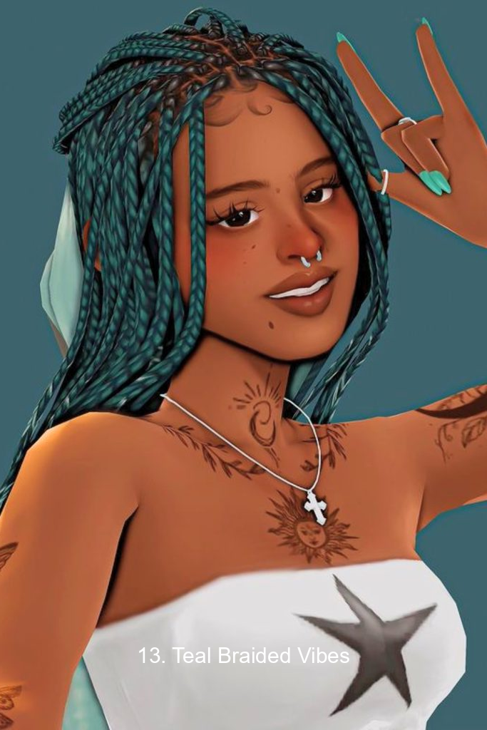 13. Teal Braided Vibes