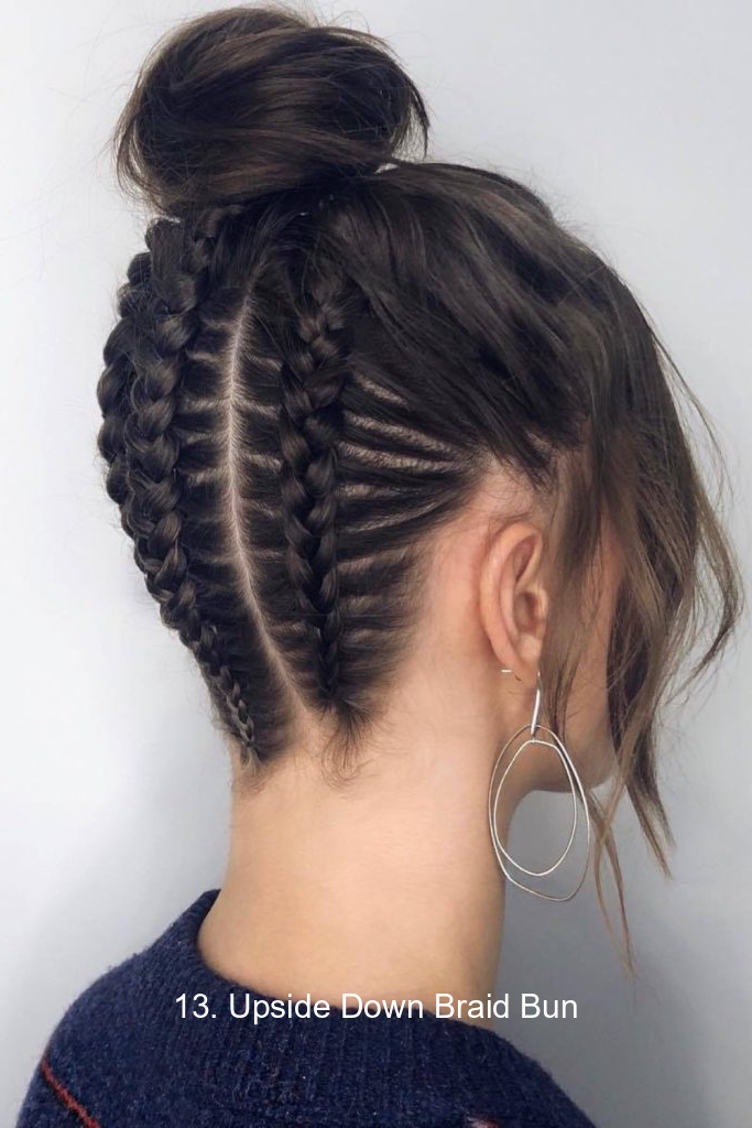 13. Upside Down Braid Bun