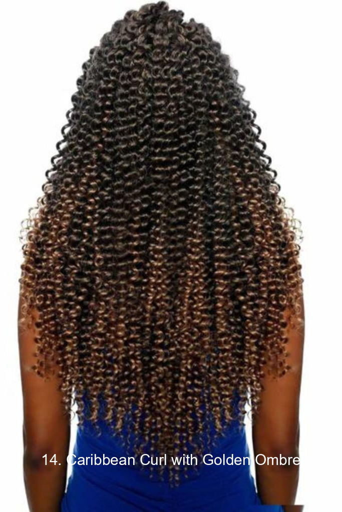 14. Caribbean Curl with Golden Ombre