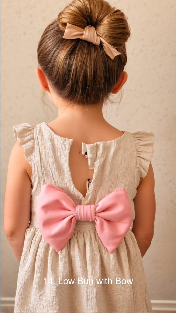 14. Low Bun with Bow