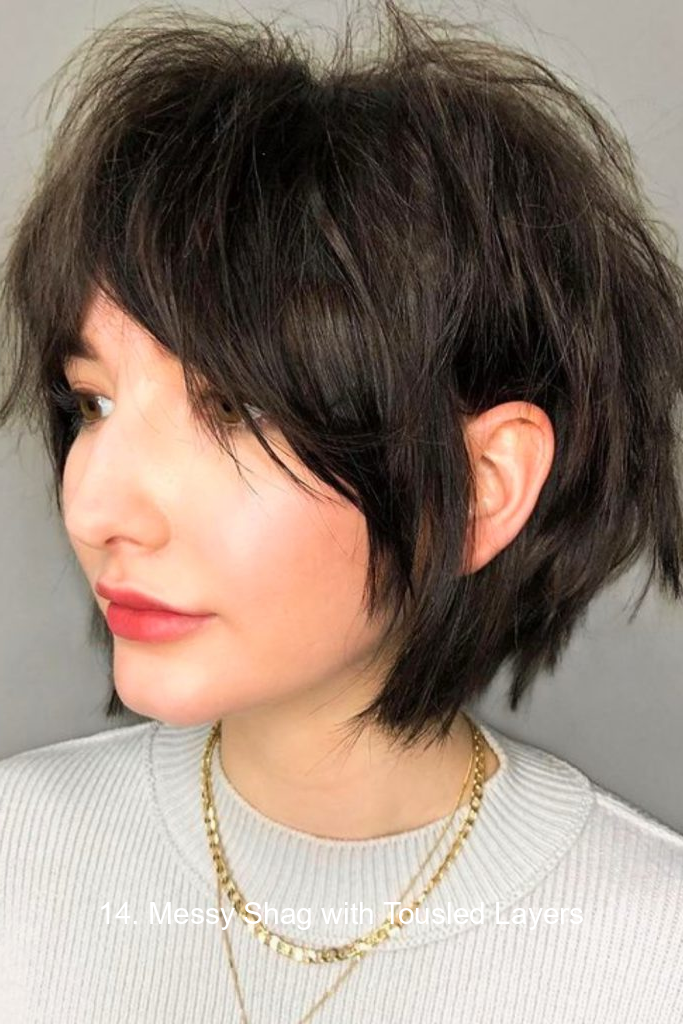 14. Messy Shag with Tousled Layers