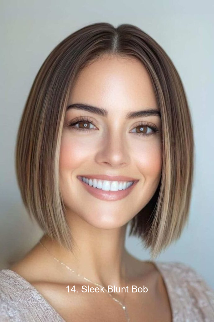 14. Sleek Blunt Bob