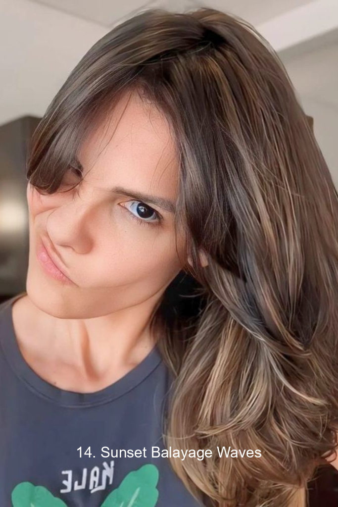 14. Sunset Balayage Waves