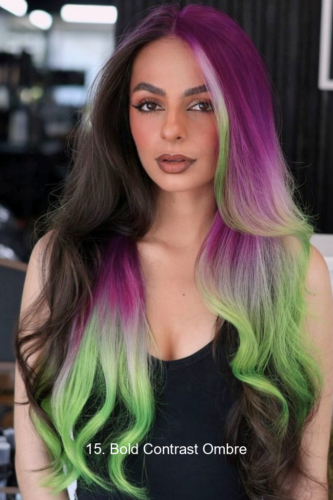 15. Bold Contrast Ombre