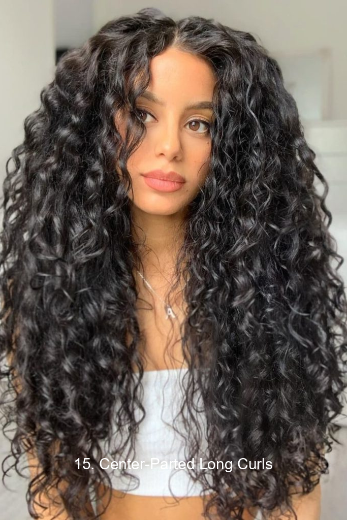 15. Center-Parted Long Curls