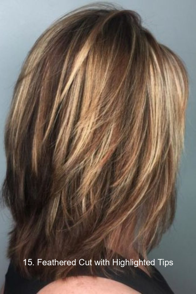 15. Feathered Cut with Highlighted Tips