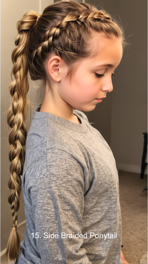 15. Side Braided Ponytail