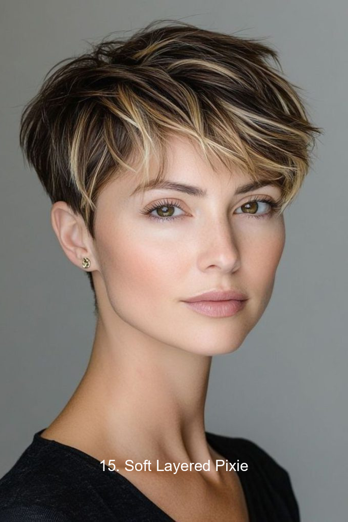15. Soft Layered Pixie