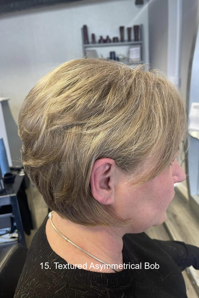 15. Textured Asymmetrical Bob