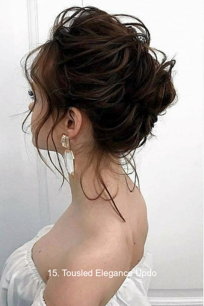 15. Tousled Elegance Updo