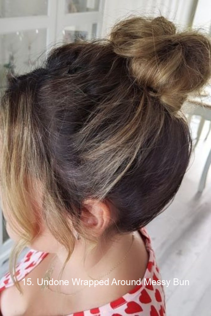 15. Undone Wrapped Around Messy Bun