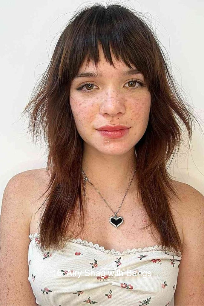 16. Airy Shag with Bangs