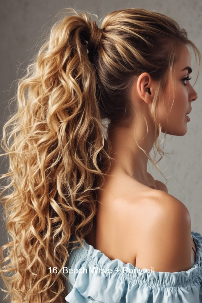 16. Beach Wave + Ponytail
