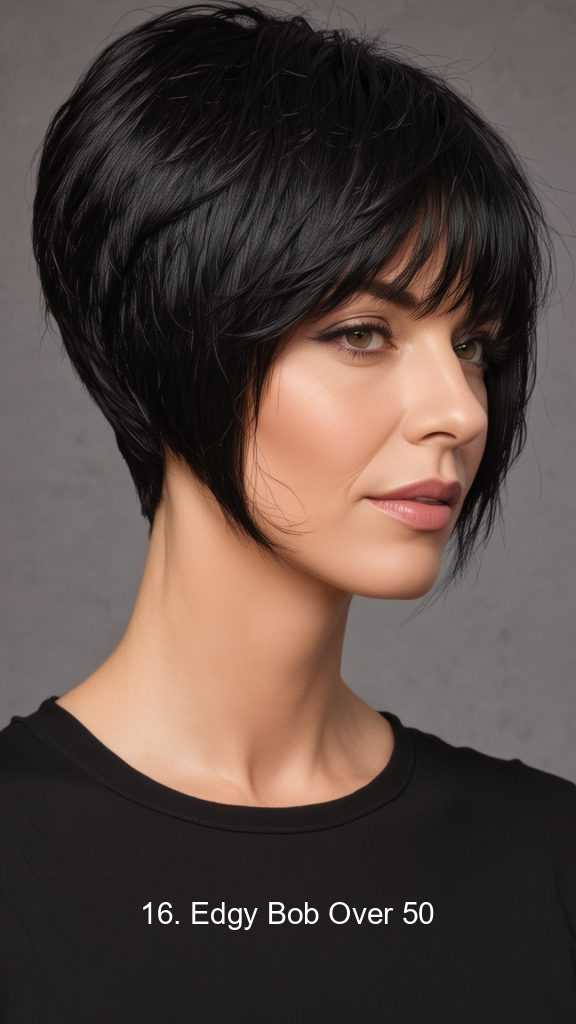 16. Edgy Bob Over 50