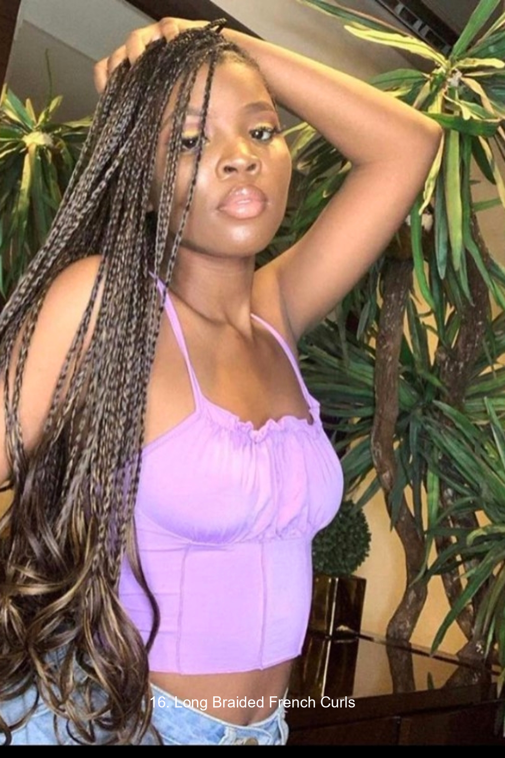 16. Long Braided French Curls