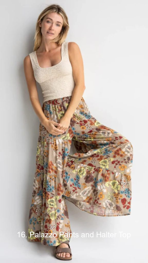 16. Palazzo Pants and Halter Top